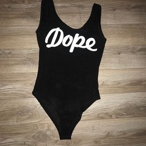 DOPE Black one piece bathing suit size Medium